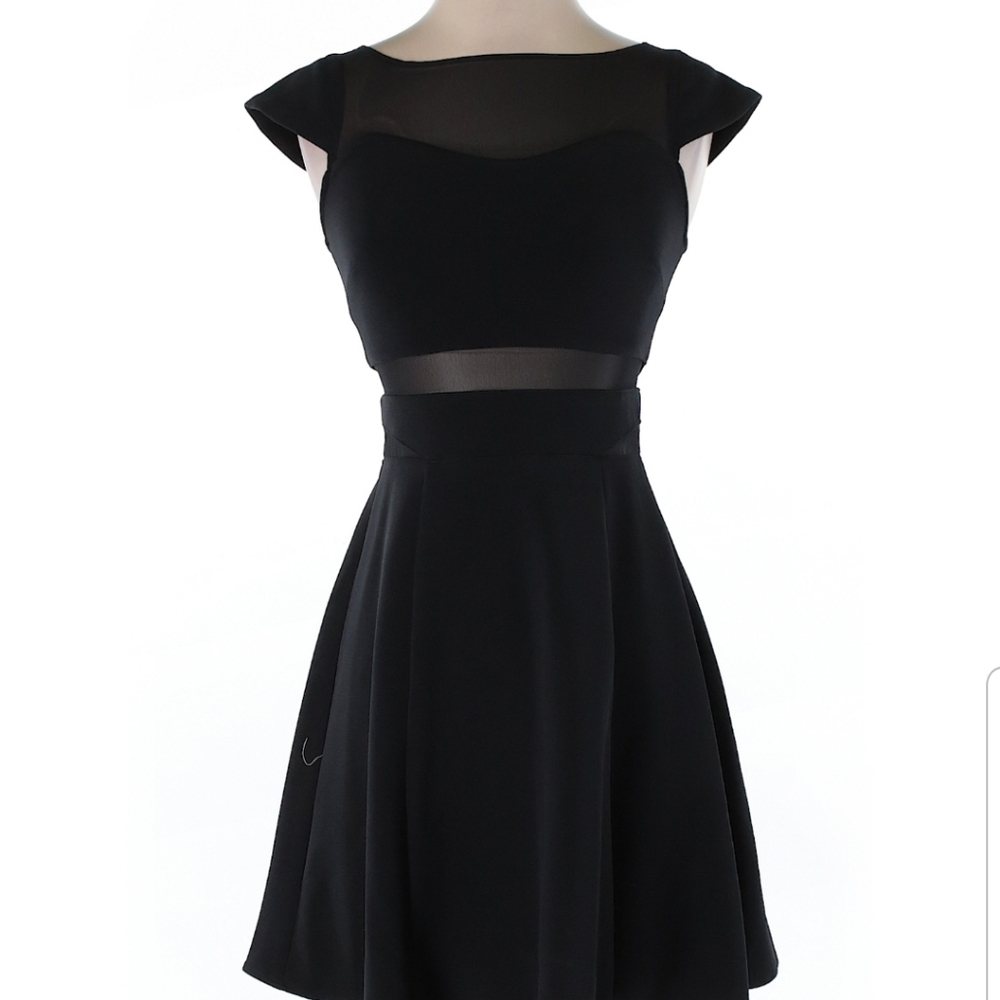 Nwot black dress sheer panels